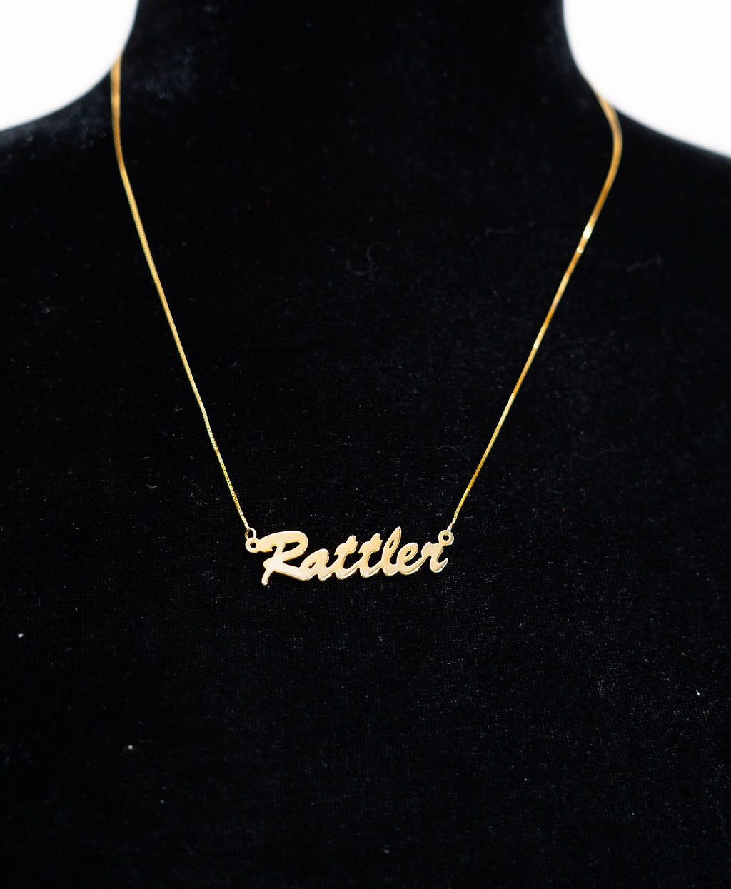 Rattler Nameplate Necklace