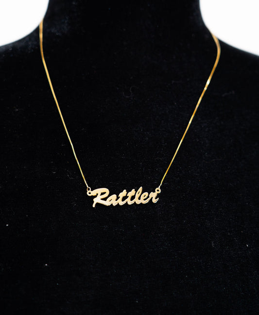Rattler Nameplate Necklace