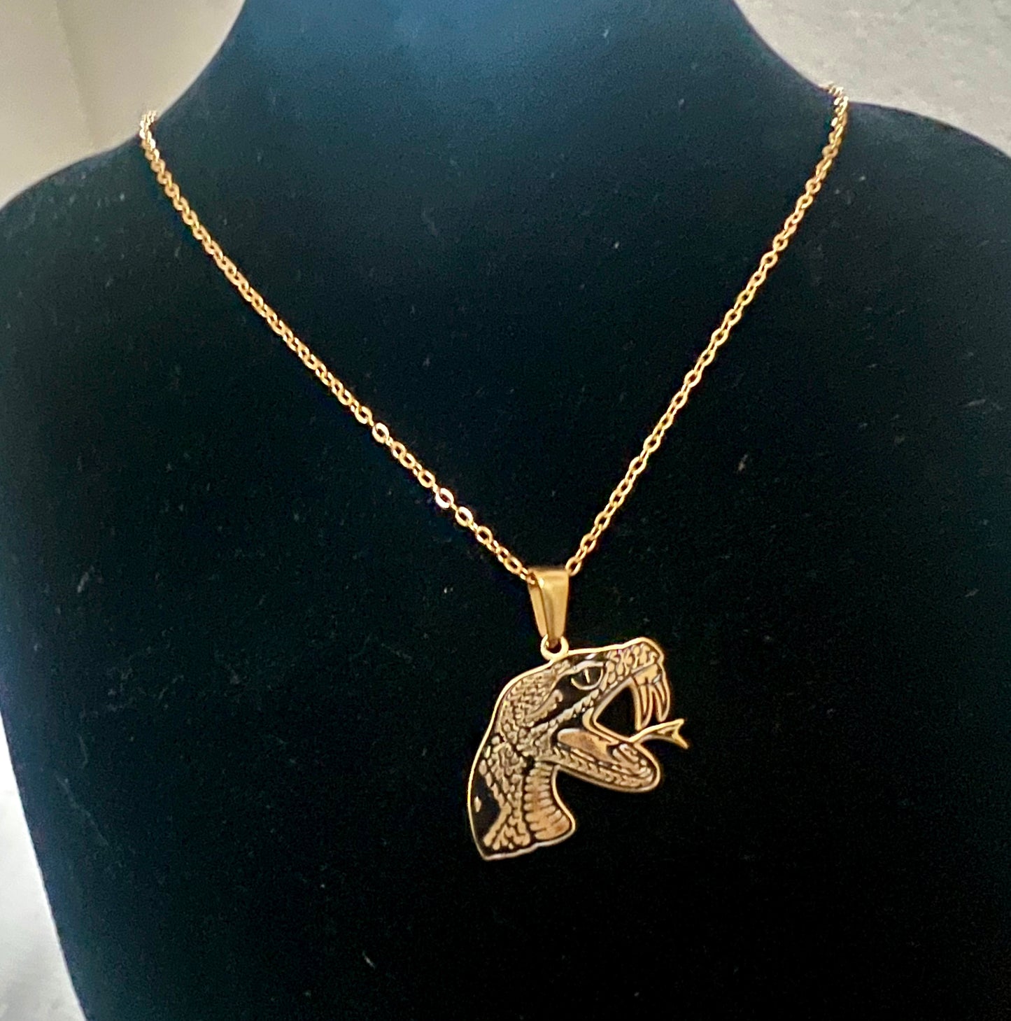 Large Gold Rattler Pendant